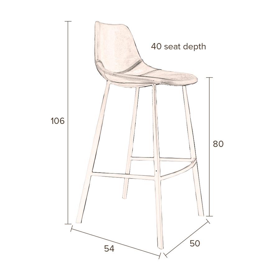 Baro kėdė FRANKY VELVET - Jaukumas.lt