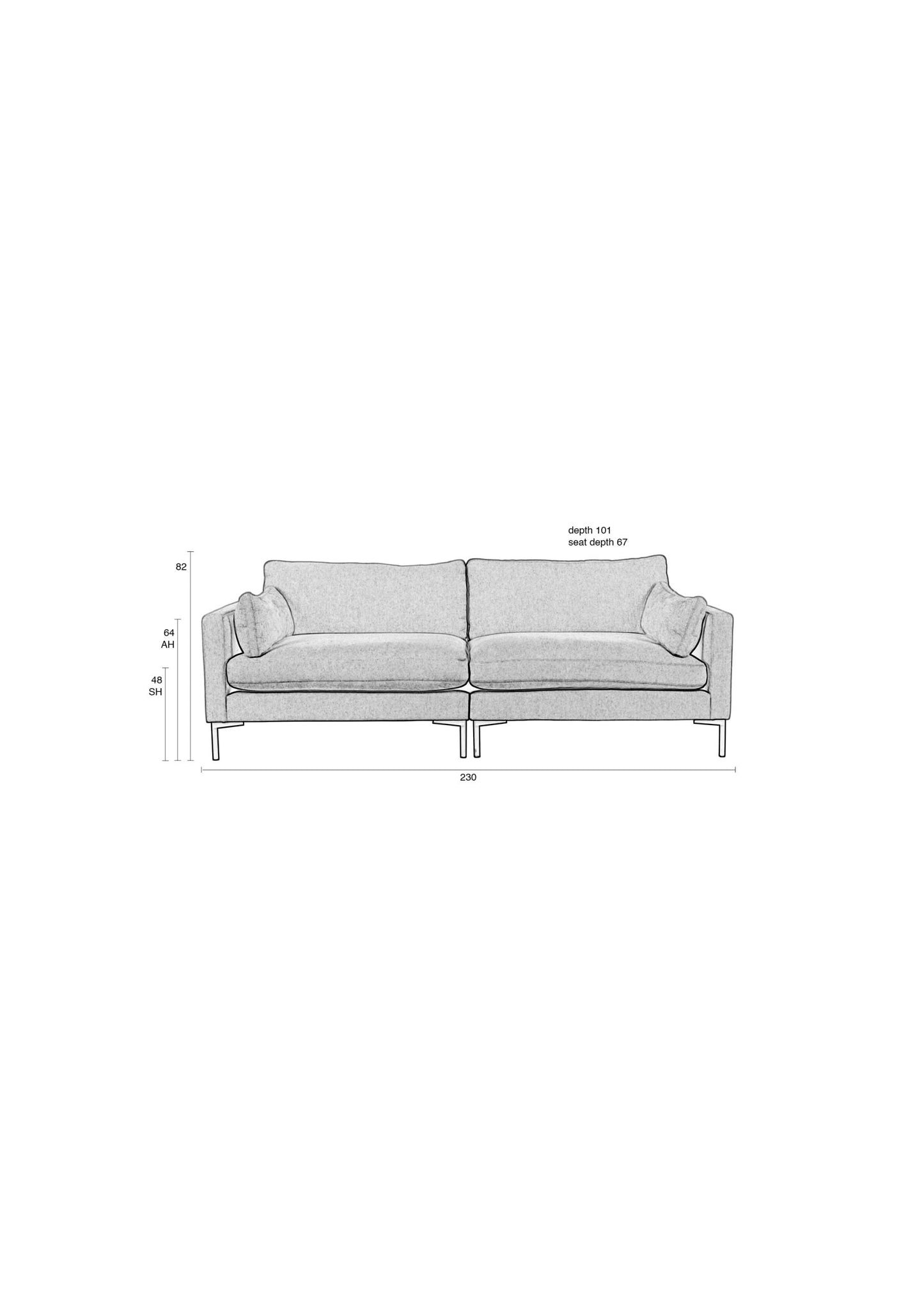 Trivietė sofa SUMMER