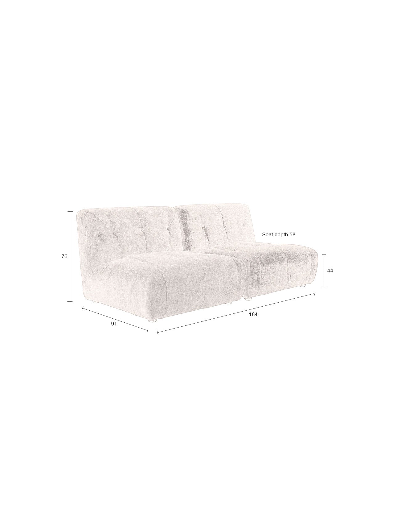 Dvivietė sofa GIADA - Jaukumas.lt